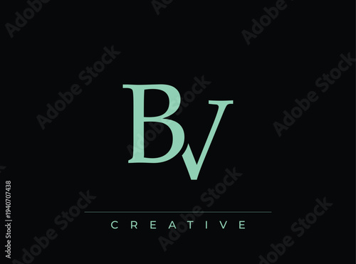 Bv creative logo design element for business branding purposes
