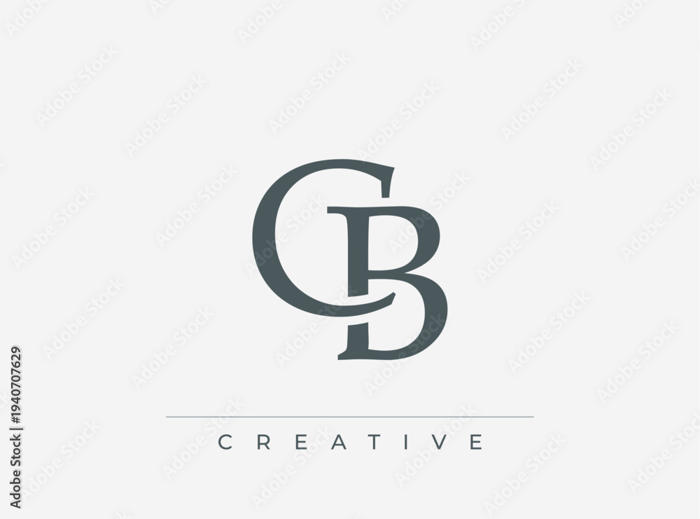 Obraz premium Creative logo design with intertwined letters and simple typography