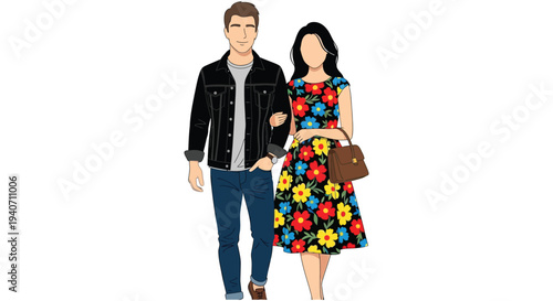 A stylish couple walks closely together the woman s face obscured creating a striking silhouette high quality professional detailed modern elegant clean