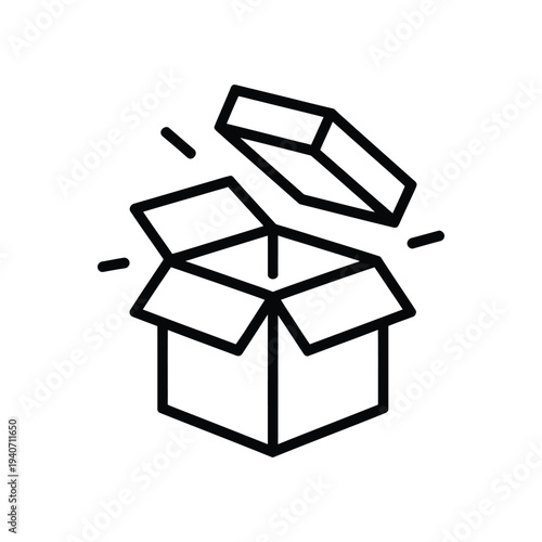 Open cardboard box reveals a surprising.