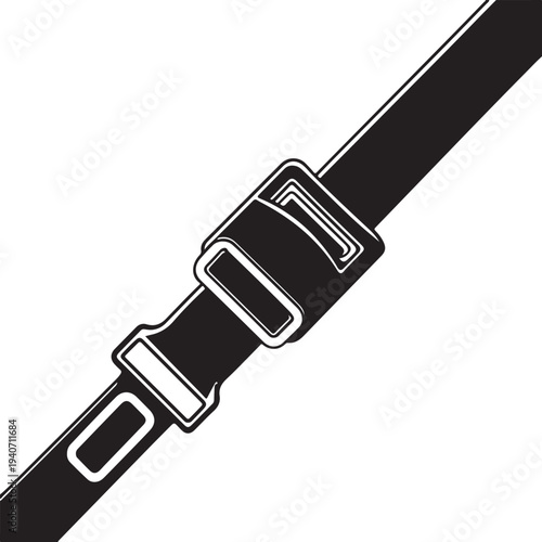  Seatbelt Hand-drawn Sketch Drawing Vector Illustration, Line Linear Symbol Black and White Engraving, Isolated