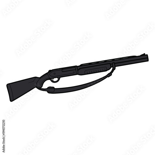 Shotgun illustration depicts a firearm.