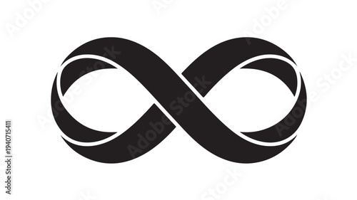 Infinity Symbol Icon Endless Loop Sign for Eternity, Limitless Concept, Mathematics and Continuous Process