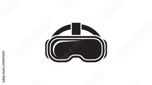 Virtual Reality Headset Icon VR Technology Symbol for Gaming, Metaverse, Simulation and Immersive Digital Experience