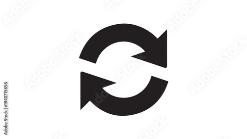 Free Download Recycling Symbol Icon – Minimal Black Eco Recycle Arrows Sign for Sustainability, Environmental Protection and Green Energy Concepts - GFXLoad