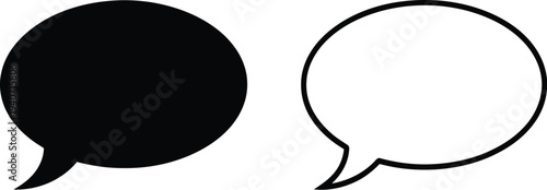Speech bubbles communication isolated on transparent background, Vector