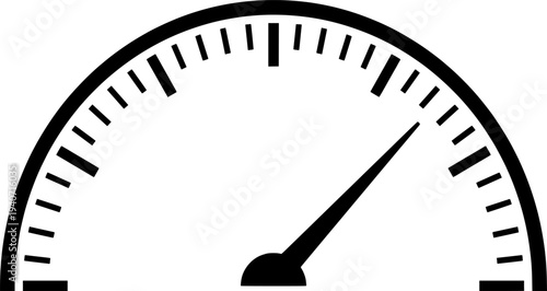 A simple black and white fuel gauge icon indicating a full reading on a white background
