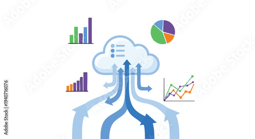 Set of 6 business infographic elements vector