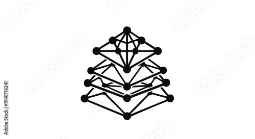 Vector molecular structure icon, chemistry symbol, science illustration