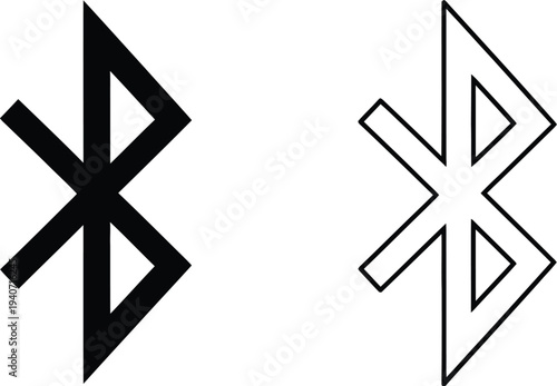 Bluetooth icon set isolated on transparent background, Vector