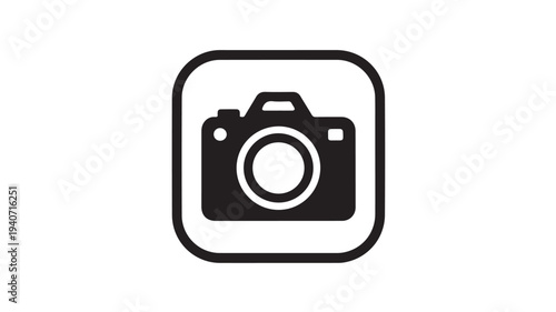 Camera Icon Photography Symbol Minimal Black Vector Camera Logo Isolated on White Background for Media and Creative Design