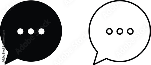 Speech bubbles chat communication isolated on transparent background, Vector