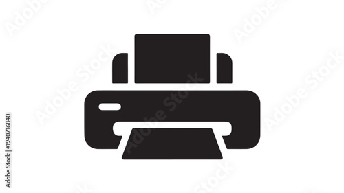 Printer Icon – Office Printer Device Vector Symbol for Printing Technology, Business Equipment and Workspace