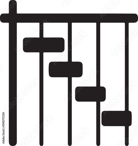 Gantt Chart Schedule Icon – Project Management Timeline and Task Planning Vector Illustration