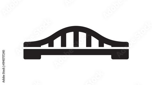 Bridge Icon Minimal Infrastructure Bridge Symbol for Connection, Transportation and Architecture Concepts