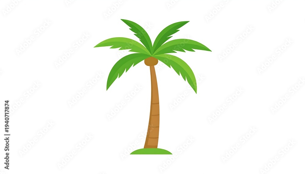 Obraz premium A simple illustration of a palm tree