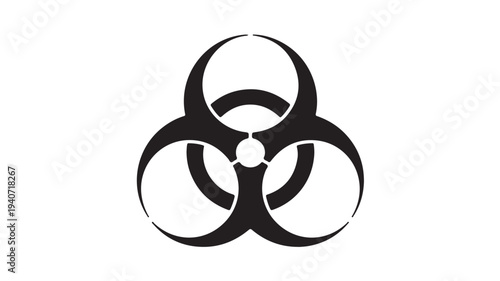 Biohazard Symbol Icon Isolated on White Background Medical Danger Warning Sign
