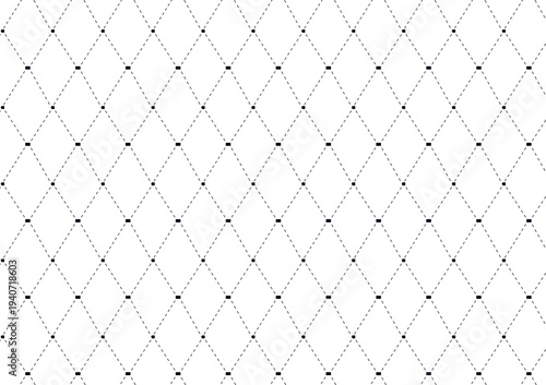 Minimalist geometric pattern featuring green and blue rhombus shapes arranged in a harlequin argyle style. Clean square tile trellis design forming a repeating decorative pattern, 