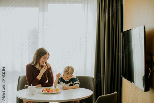 Mother and child sharing a ...