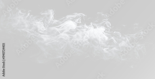 Photos Thick grey smoke puff with dynamic flowing motion