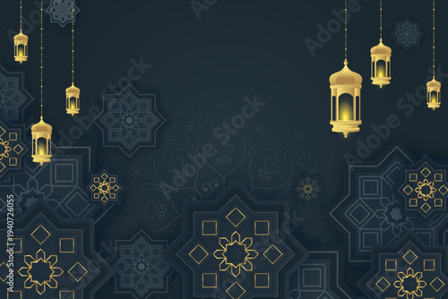 Ramadan Kareem Islamic crescent moon watercolor background design, Eid Mubarak , 2026 Islamic design