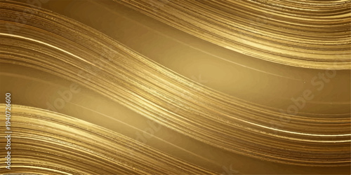 Abstract golden background with a wave pattern and orange light design creates a motion texture wallpaper for an artistic backdrop