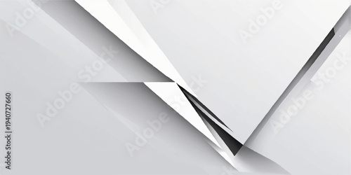 An abstract metal background vector illustration featuring a blank 3d paper sheet template with a shadow frame and corner space for a modern business brochure cover or document design