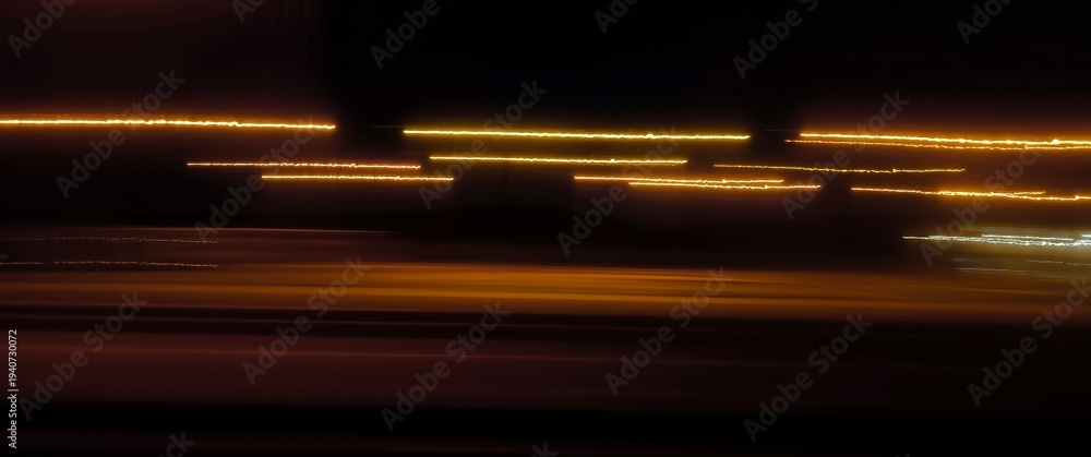 Obraz premium Abstract long exposure photograph of colorful neon light trails on dark background. Perfect for presentations, websites, posters, branding. High resolution with plenty of copy space 