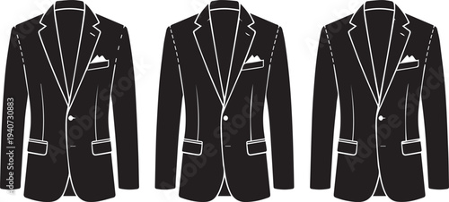 Formal Mens Suit Jacket Wedding Silhouettes