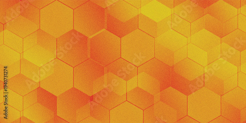 orange hexagon background.  abstract vector illustration.  layout for advertising