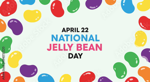 Vibrant jelly beans celebrating National Jelly Bean Day on April 22