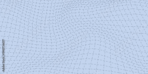 Groovy Checker Line Seamless Pattern. Paper Notebook Texture. Doodle Y2k Style Background. eps10