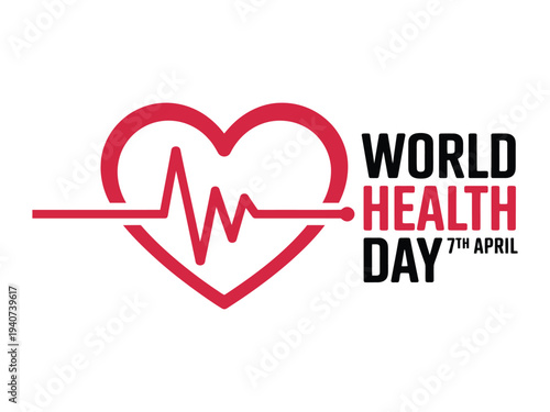 World Health Day message uses heart shape.