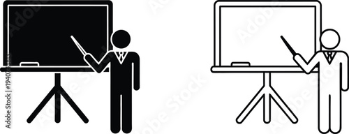 Business presentation illustration isolated on transparent background, Vector