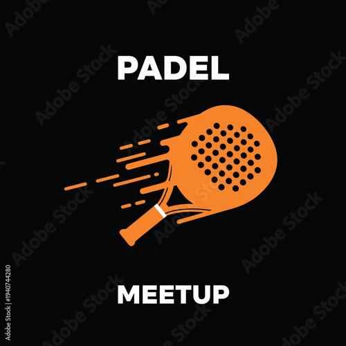 Dynamic Padel Logo for Events and Meetups Featuring a Modern Sports Aesthetic