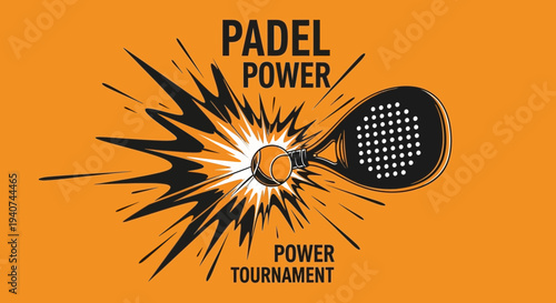 Dynamic Padel Play Illustration Depicting Intense Power and Tournament Vigor