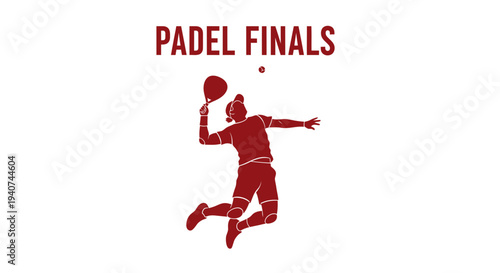 Dynamic Padel Player in Action During Finals Tournament, Illustration Design
