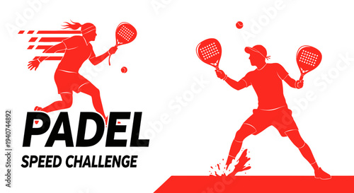 Dynamic Padel Silhouette Design Capturing Energy, Movement, And Championship Spirit