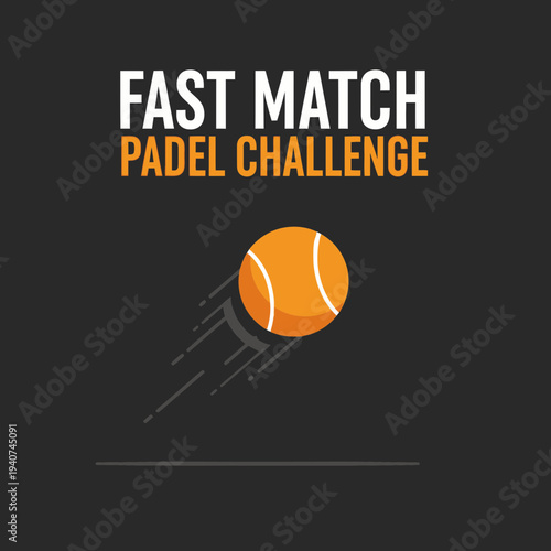 Dynamic Padel Tournament Graphic Illustrating a Fast-Paced Match and Exciting Challenge