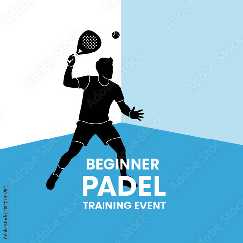 Dynamic Padle Athlete In Action During Training Session Concept For Beginners Event