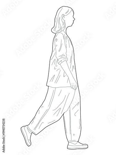Woman Walking Side View PNG Transparent Background Architecture Facade Exterior Design Scale Figure