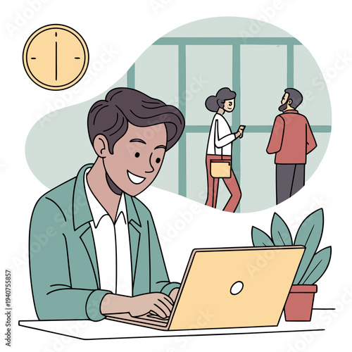 business people working together in office