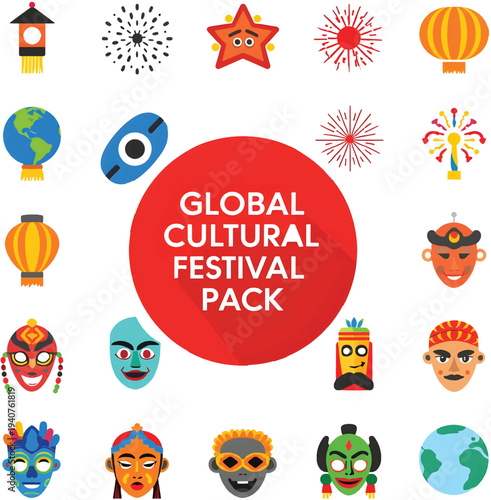 Global Cultural Festival Vector Pack – 20 Celebration Elements
