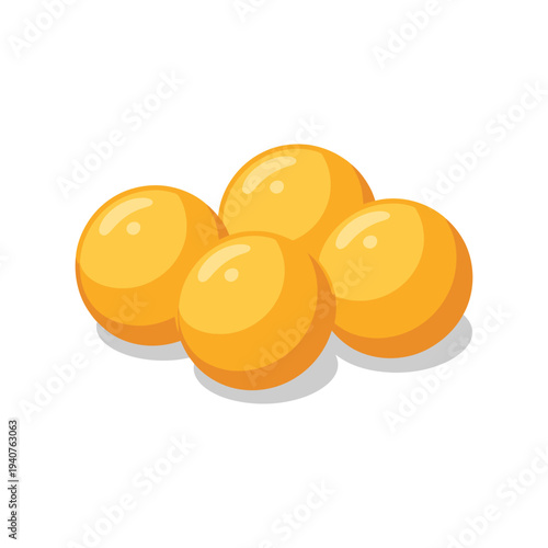 Cheese Balls color vector icon graphic isolated sketch illustration on white background.