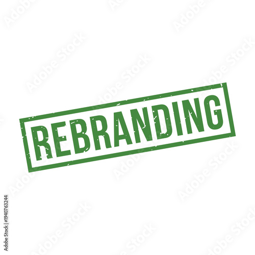 Rebranding Stamp, Rebranding Grunge Square Sign