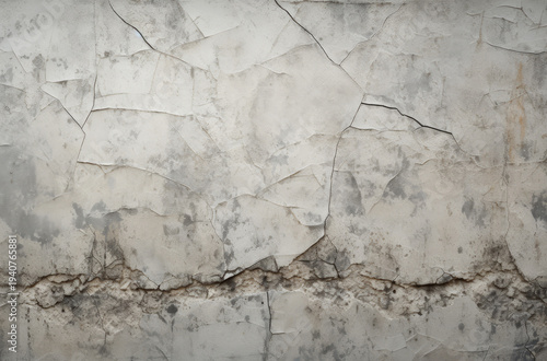 Processed collage of obsolete stucco wall with visible cracks texture. Background for banner, backdrop