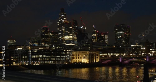 City of London at night