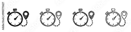 Sketch pace icon design set