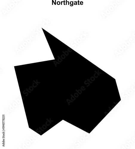 Northgate (England) blank outline map