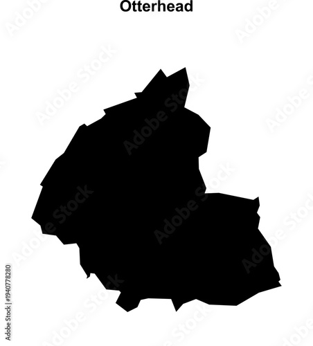 Otterhead (England) blank outline map